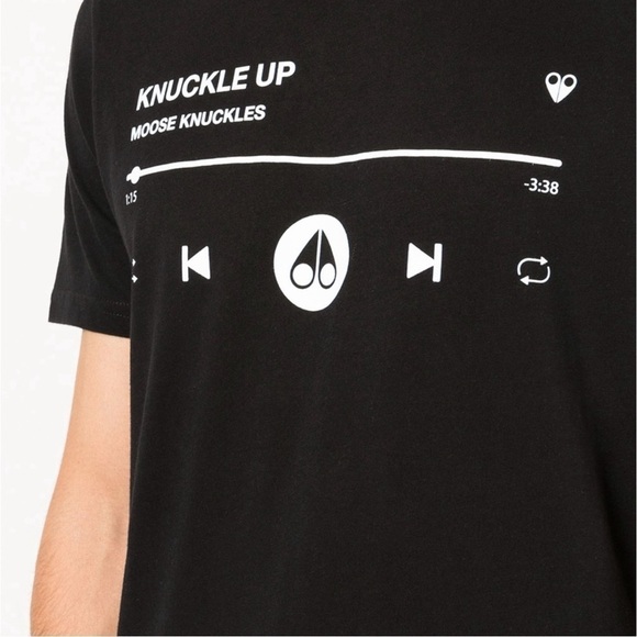 Moose Knuckles Frederick Men’s Logo graphic-print Cotton T-shirt size X-Large - Picture 3 of 8
